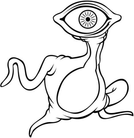 Scary Eye  Coloring page