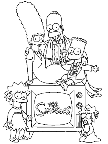 Simpson Family  Coloring page