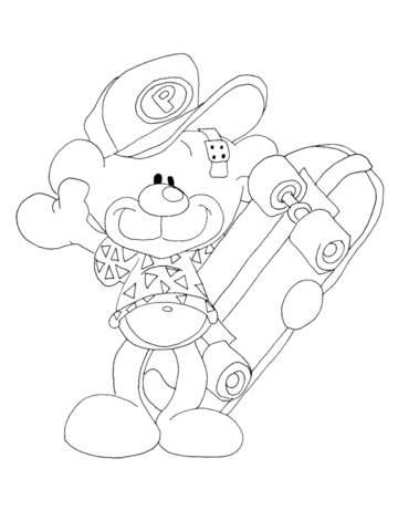 Skateman Pimboli  Coloring page