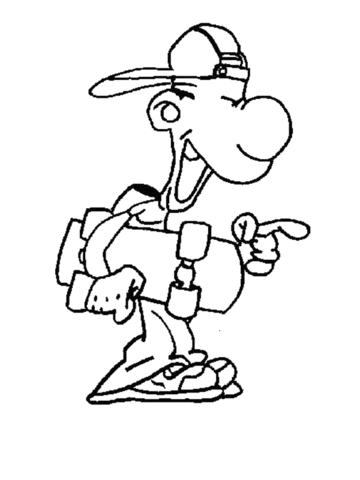 Skateman  Coloring page