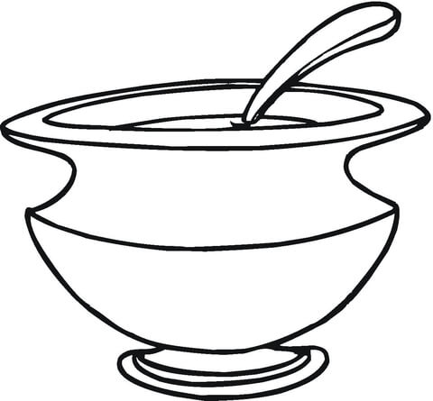 Soup Dish  Coloring page