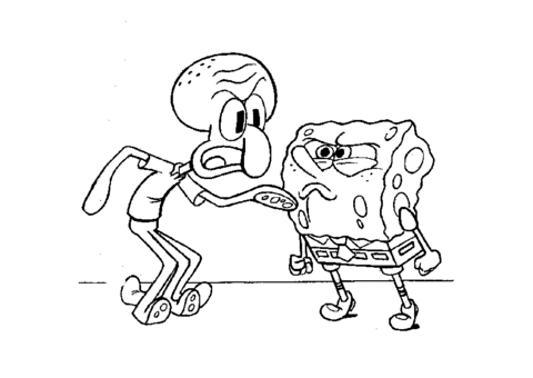 SpongeBob Is Mad  Coloring page