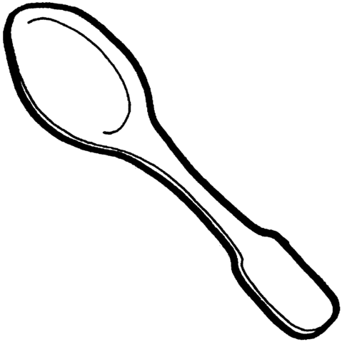 Spoon  Coloring page