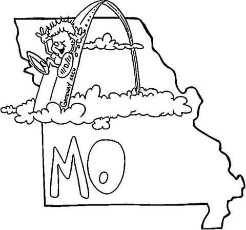 State Of Missouri  Coloring page