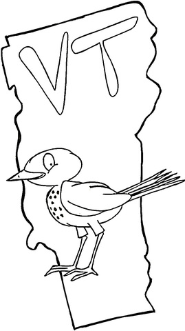 State Of Vermont  Coloring page