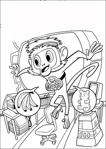 Steve The Monkey  Coloring page