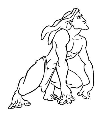 Strong Tarzan of the Apes  Coloring page