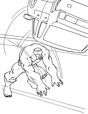 Strong Hulk Coloring page