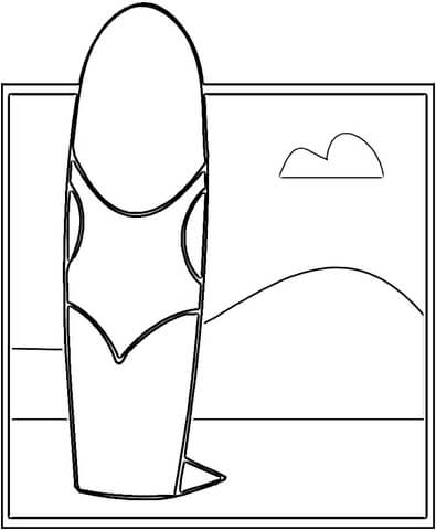 Surfboard  Coloring page