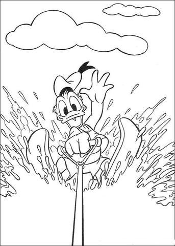 Bee Surfing  Coloring page