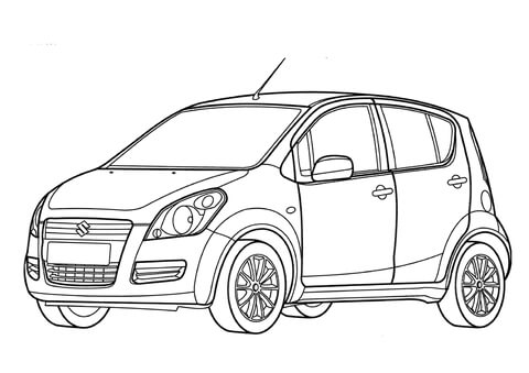 Suzuki Splash  Coloring page