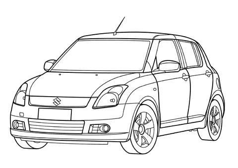 Suzuki Swift  Coloring page