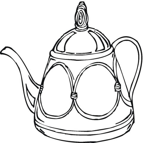 Teapot  Coloring page