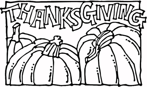 Thanksgiving Pumpkins  Coloring page