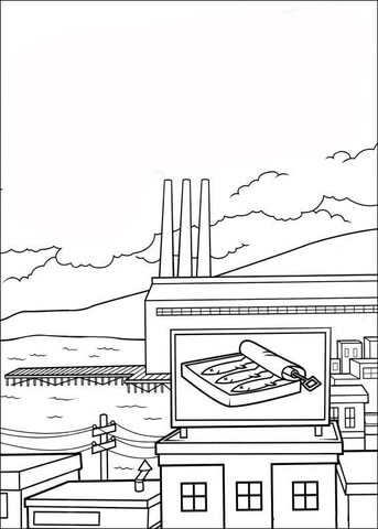 The Town  Coloring page