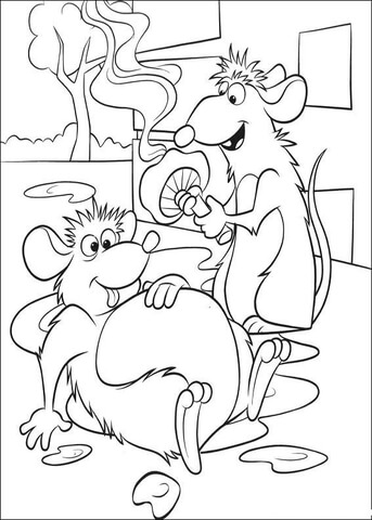 Mice Are So Full And Lazy  Coloring page