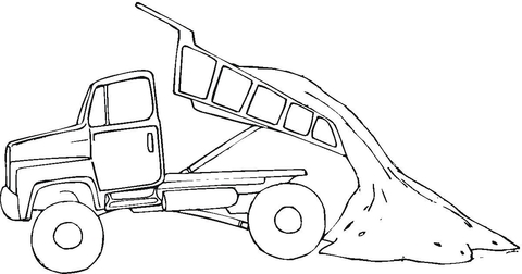 Tipper Truck Coloring page