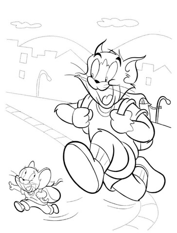 Tom And Jerry Go Camping  Coloring page