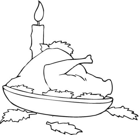 Turkey Dinner  Coloring page