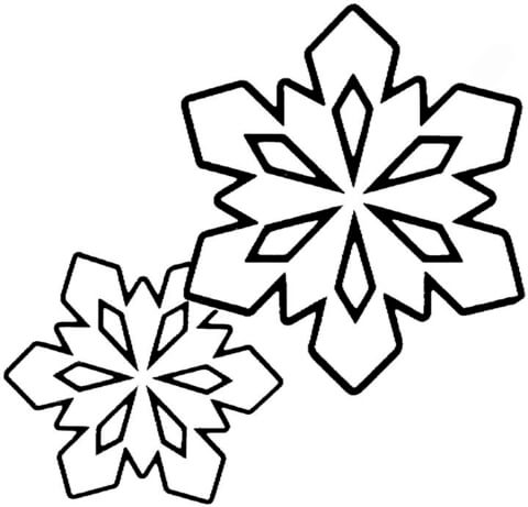 Two Little Snowflakes  Coloring page