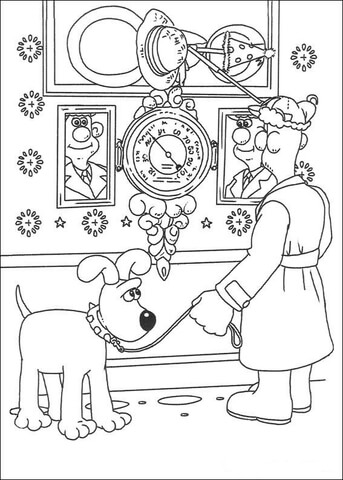 Walk With Gromit  Coloring page