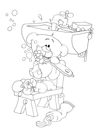 Washing Pimboli  Coloring page