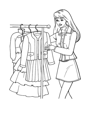 What Dress To Choose? Coloring page