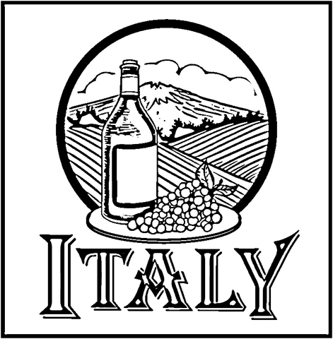 Wine Of Italy  Coloring page