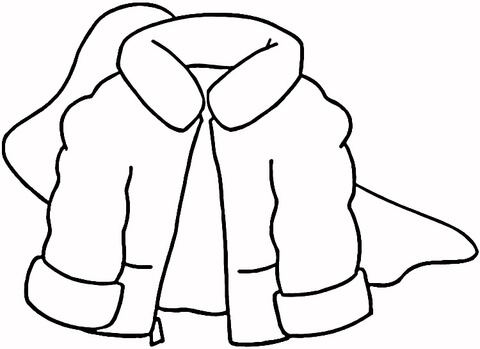 Winter Coat  Coloring page