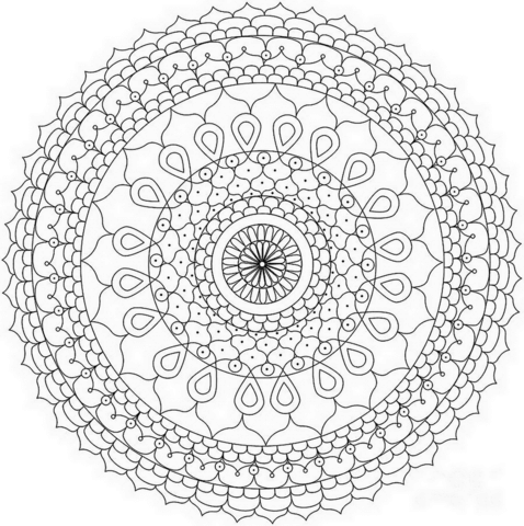 Abstract Mandala Coloring page