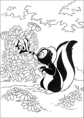 Badgers in the  Flowers  Coloring page