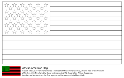 African America Flag Coloring page