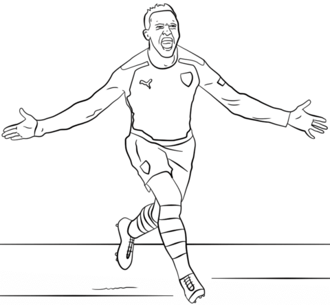 Alexis SГЎnchez Coloring page