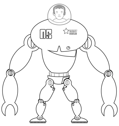 Sci-Fi Exoskeleton Coloring page