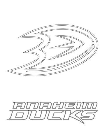 Anaheim Ducks Logo Coloring page