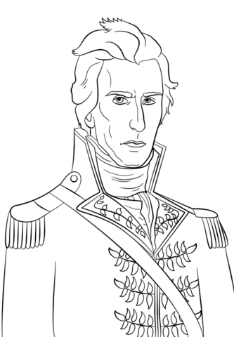 President Andrew Jackson Coloring page