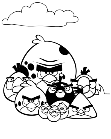 Angry Birds the Flock Coloring page