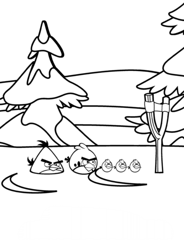 Angry Birds Winter Battles Coloring page