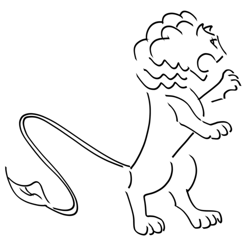 Angry Lion Coloring page