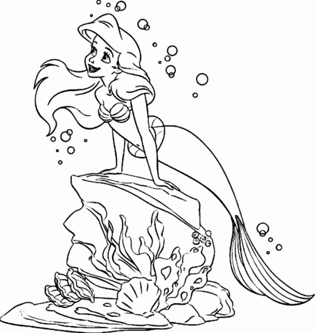 Ariel In The Sea  Coloring page