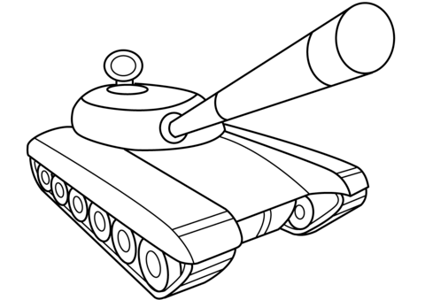 Army Tank Coloring page