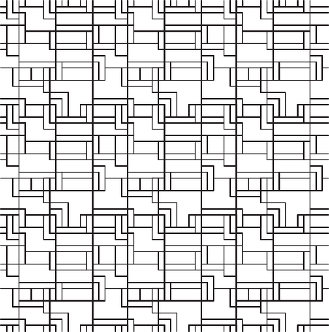 Ashlar Lines Tiled Pattern Coloring page