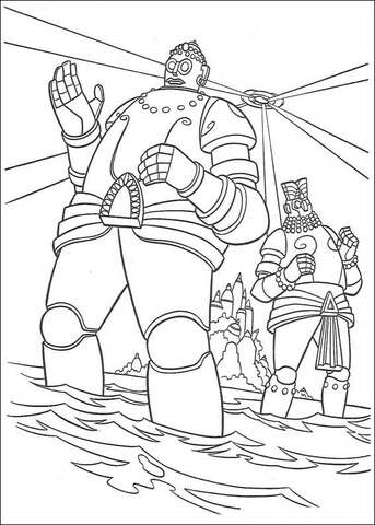 Atlantis Robots Coloring page