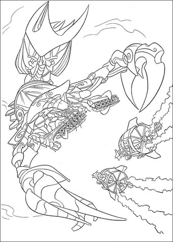 Atlantis action underwater Coloring page