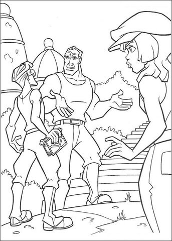 Rourke and Milo Thatch Coloring page