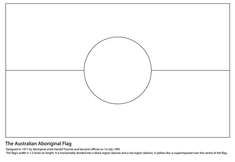 Australian Aboriginal Flag Coloring page