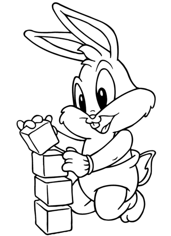 Baby Looney Tunes Bugs Bunny Coloring page