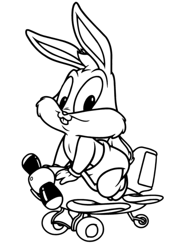 Baby Looney Tunes Lovely Bugs Bunny Coloring page