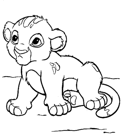 Baby Simba  Coloring page