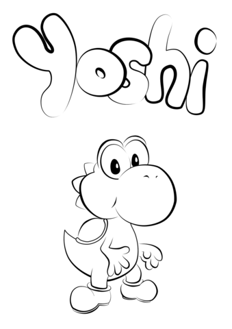 Baby Yoshi Coloring page